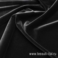 Бархат вискоза (о) черный - итальянские ткани Тессутидея арт. 04-1634