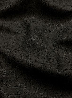 Неопрен с кружевом купон (1,55м) (о) черный - в интернет-магазине тканей Тессутидея арт. 03-4916