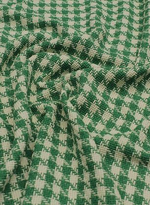 Шанель (н) бело-зеленая клетка - в интернет-магазине тканей Тессутидея арт. 01-7225