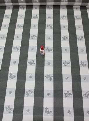 Хлопок жаккард (н) серо-белая клетка - в интернет-магазине тканей Тессутидея арт. 01-2164