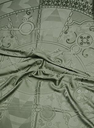 Шелк жаккард купон (1,85м) (н) темно-оливковый - в интернет-магазине тканей Тессутидея арт. 10-3916