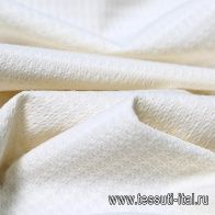Плательная фактурная стрейч (о) молочная - итальянские ткани Тессутидея арт. 03-4385