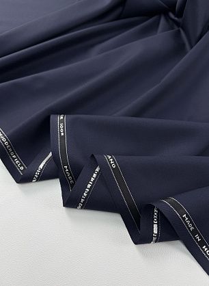 Костюмная шерсть (о) темно-синяя - в интернет-магазине тканей Тессутидея арт. 05-5196