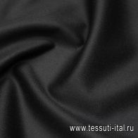 Пальтовая дабл шерсть сукно (о) черная - итальянские ткани Тессутидея арт. 09-2147