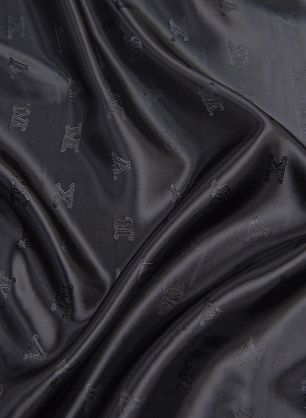 Подкладочная вискоза (о) черная с надписью Max Mara - в интернет-магазине тканей Тессутидея арт. 08-1189