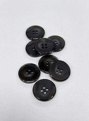 Пуговица пластик 4 прокола d-23мм серо-черная - в интернет-магазине тканей Тессутидея арт. F-7124