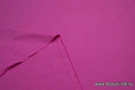 Хлопок диагональ костюмный стрейч (о) ярко-розовый - итальянские ткани Тессутидея арт. 01-5530