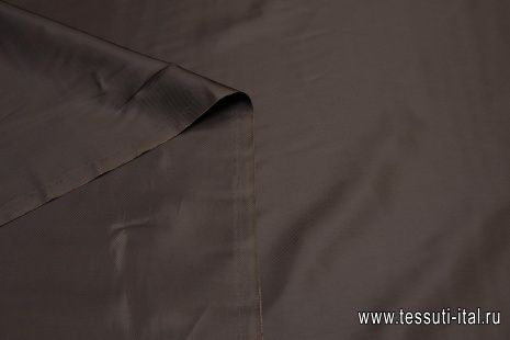 Подкладочная твил (н) темно-коричневая - итальянские ткани Тессутидея арт. 08-1013