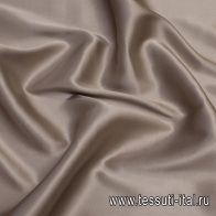 Шелк атлас стрейч (о) светло-серо-коричневый - итальянские ткани Тессутидея арт. 10-2302