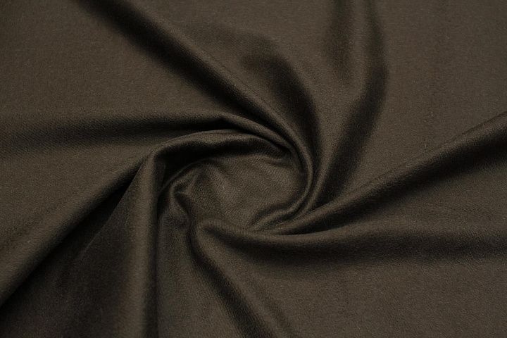 Пальтовая кашемир двухслойная (о) темно-синяя/темно-коричневая - итальянские ткани Тессутидея арт. 09-2078