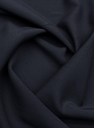 Плательная кади вискоза+ацетат стрейч (о) сине-черная - в интернет-магазине тканей Тессутидея арт. 04-1697