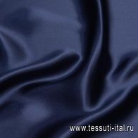 Шелк атлас стрейч (о) темно-синий - итальянские ткани Тессутидея арт. 10-2025