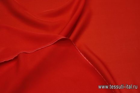 Шифон (о) красный - итальянские ткани Тессутидея арт. 10-3635