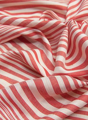 Плательная (н) красно-белая полоска - в интернет-магазине тканей Тессутидея арт. 04-1290