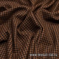 Костюмная (н) черно-коричневая гусиная лапка - итальянские ткани Тессутидея арт. 05-3367