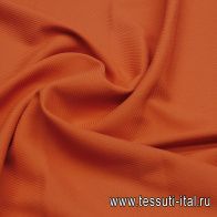 Плательная вискоза с ацетатом стрейч (о) оранжевая фактурная - итальянские ткани Тессутидея арт. 04-1607