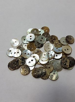 Пуговица ракушка 2 прокола d-8мм перламутровая - в интернет-магазине тканей Тессутидея арт. F-4806