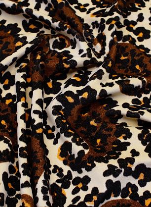 Бархат (н) черно-коричневые пейсли на светло-бежевом - в интернет-магазине тканей Тессутидея арт. 01-7309