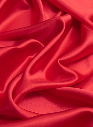 Шелк атлас стрейч (о) алый - в интернет-магазине тканей Тессутидея арт. 10-0869