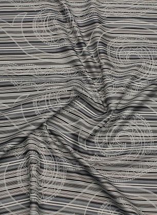 Сорочечная жаккардовая (н) серый рисунок на черно-бело-серой полоске - в интернет-магазине тканей Тессутидея арт. 01-7827