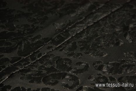 Трикотаж вискоза деворе (о) черный ш-150см - итальянские ткани Тессутидея арт. 14-1407