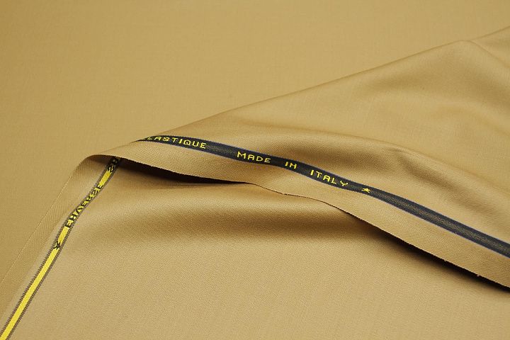 Костюмная стрейч дабл фэйс (о) светло-коричневая - итальянские ткани Тессутидея арт. 05-4454