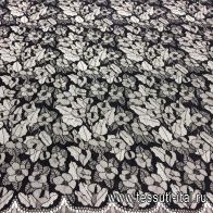 Кружево (н) черно-фиолетовое Solstiss - итальянские ткани Тессутидея арт. 03-5058
