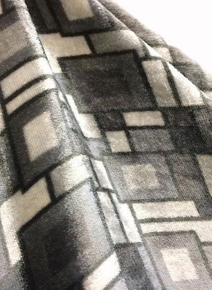 Бархат (н) серо-бежевый геометрический орнамент - в интернет-магазине тканей Тессутидея арт. 03-5406