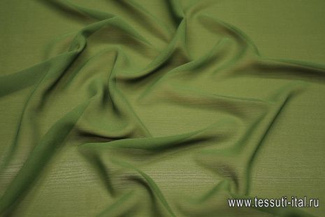 Шифон 40 г/м (о) темно-зеленый  - итальянские ткани Тессутидея арт. 10-3147