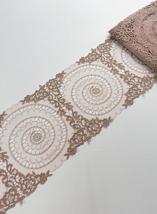 Кружево макраме (о) на сетке ш. 18см в ассортименте - в интернет-магазине тканей Тессутидея арт. 03-1554