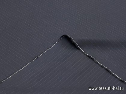 Костюмная стрейч (н) сине-коричневая полоска - итальянские ткани Тессутидея арт. 05-2968
