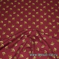 Трикотаж шерсть (н) лисица на бордовом ш-110см Valentino - итальянские ткани Тессутидея арт. 15-0682
