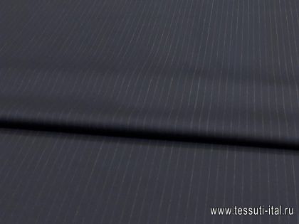 Костюмная стрейч (н) сине-коричневая полоска - итальянские ткани Тессутидея арт. 05-2968