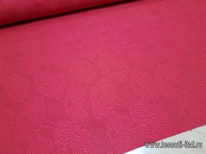 Плательная фактурная стрейч (о) красная - итальянские ткани Тессутидея арт. 03-4057
