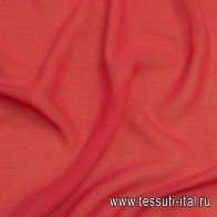 Шифон (о) красный - итальянские ткани Тессутидея арт. 10-2256