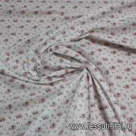 Сорочечная (н) мелкий цветочный орнамент на белом ш-150см - итальянские ткани Тессутидея арт. 01-3181