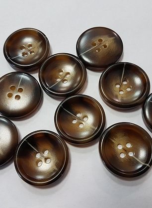 Пуговица пластик 4 прокола d-29мм светло-коричневая с  прожилками - в интернет-магазине тканей Тессутидея арт. F-4915