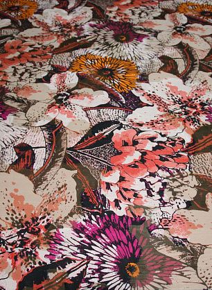 Шифон деворе (н) крупный цветочный орнамент Ungaro - в интернет-магазине тканей Тессутидея арт. 02-5747