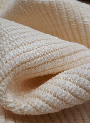 Трикотаж матласе (о) светло-бежевый - в интернет-магазине тканей Тессутидея арт. 13-1344