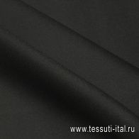 Пальтовая дабл шерсть сукно (о) черная - итальянские ткани Тессутидея арт. 09-2143
