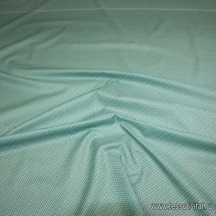 Сорочечная купон (0,92м) (н) бирюзово-зеленый орнамент - итальянские ткани Тессутидея арт. 01-2963