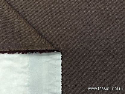Костюмная с водоотталкивающим покрытием и утеплителем Thindown (о) коричневая - итальянские ткани Тессутидея арт. 05-4424