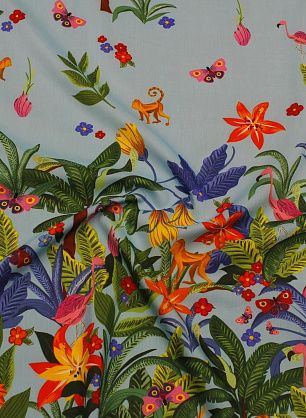 Маркизет (н) растительно-животный принт - в интернет-магазине тканей Тессутидея арт. 10-3738