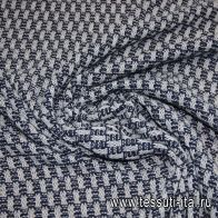Трикотаж вязанный (н) серо-синий ш-150см - итальянские ткани Тессутидея арт. 13-0940