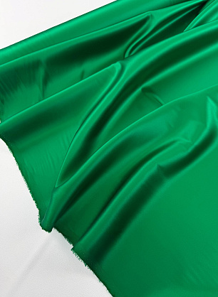 Шелк дабл стрейч (о) ярко-зеленый - в интернет-магазине тканей Тессутидея арт. 10-4912