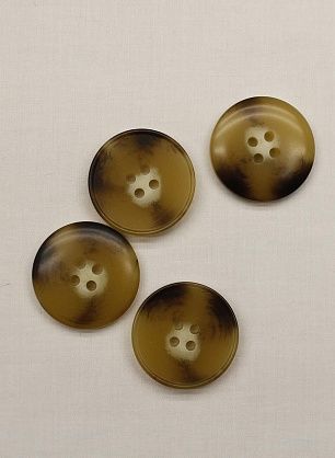 Пуговица пластик 4 прокола d-25мм бежево-коричнево-молочная - в интернет-магазине тканей Тессутидея арт. F-6783