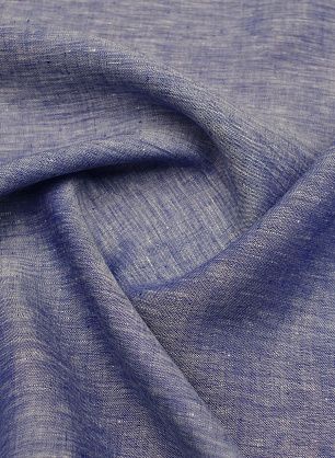 Лен сорочечный (о) бело-голубой меланж - в интернет-магазине тканей Тессутидея арт. 16-1027