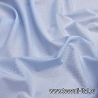 Сорочечная (н) мелкая бело-голубая клетка - итальянские ткани Тессутидея арт. 01-5766