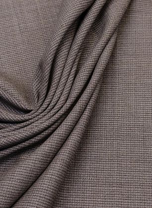 Костюмная (н) серо-коричневая мелкая клетка - в интернет-магазине тканей Тессутидея арт. 05-2973