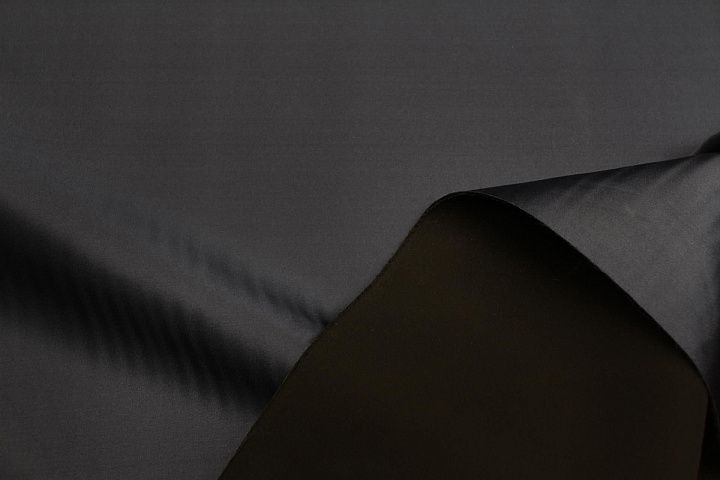 Шелк кади дабл (о) темно-синий/черный - итальянские ткани Тессутидея арт. 10-3557